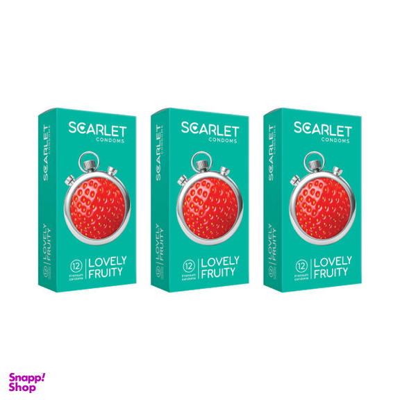 کاندوم اسکارلت (Scarlet) مدل Lovely Fruity بسته 3 عددی