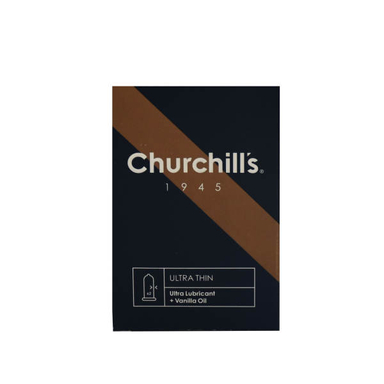 کاندوم چرچیلز (Churchill's) مدل Ultra Thin Lubricant 1945 بسته 3 عددی