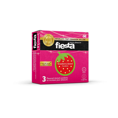 کاندوم فیستا (Fiesta) مدل توت فرنگی بسته 3 عددی