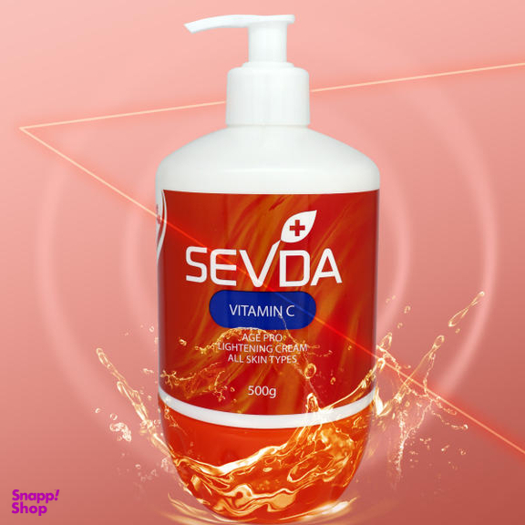 کرم آبرسان سودا (Sevda) مدل VITAMIN C و VITAMIN E حجم 500 میلی‌لیتر