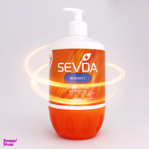 کرم آبرسان سودا (Sevda) مدل VITAMIN C و VITAMIN E حجم 500 میلی‌لیتر