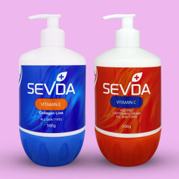 کرم آبرسان سودا (Sevda) مدل VITAMIN C و VITAMIN E حجم 500 میلی‌لیتر