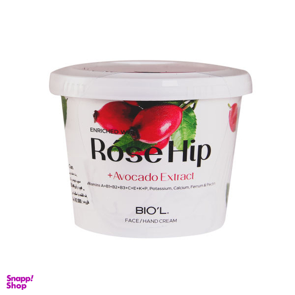 کرم مرطوب کننده دست و صورت بیول (Biol) مدل Rose Hip حجم 250 میلی‌ لیتر