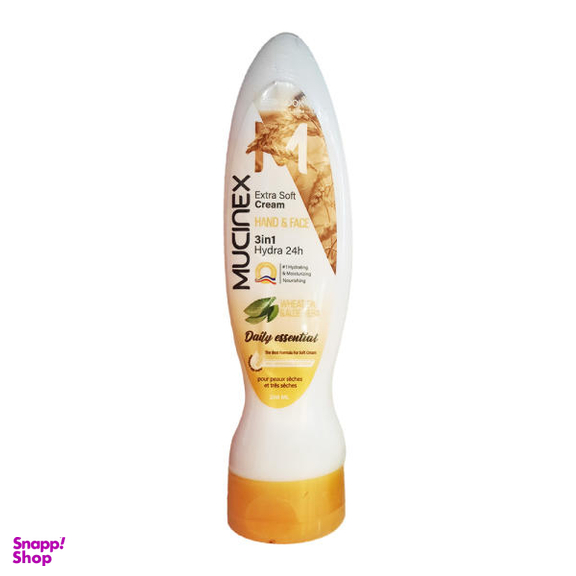 کرم مرطوب کننده ماسینکس (Mucinex) مدل جوانه گندم و آلویه ورا حجم 200 میلی‌لیتر