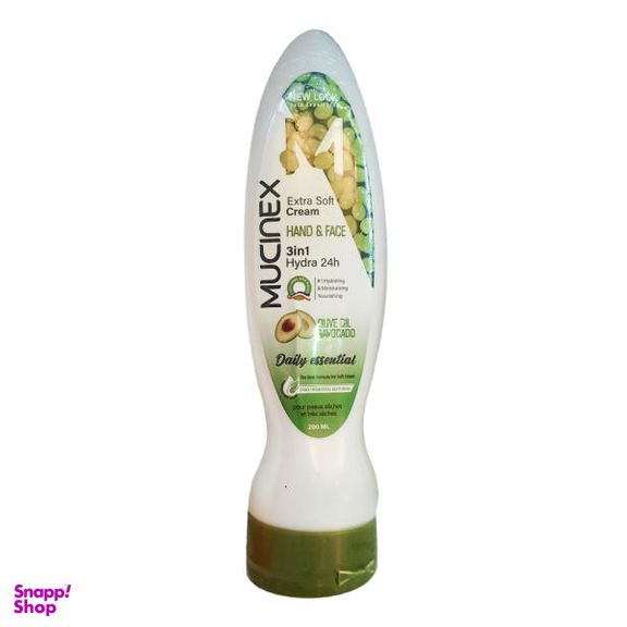 کرم مرطوب کننده ماسینکس (Mucinex) مدل روغن زیتون و آووکادو حجم 200 میلی‌لیتر
