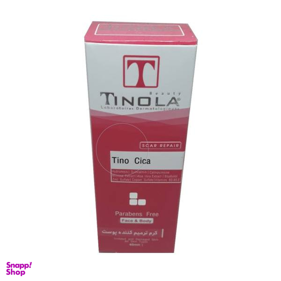 کرم ترمیم کننده پوست تینولا بیوتی (Tinola beauty) مدل تینو سیکا حجم 40 میلی‌لیتر