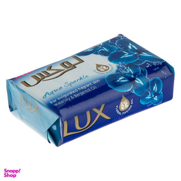 صابون شستشو لوکس (Lux) مدل Aqua and Sparkle وزن 90 گرم بسته 6 عددی