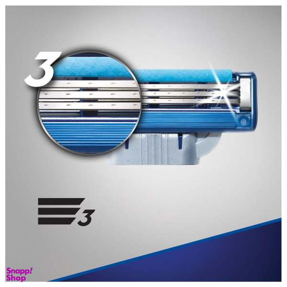 یدک اصلاح ژیلت (Gillette) مدل mach3 turbo بسته 4 عددی