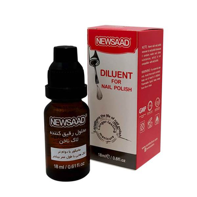 محلول رقیق کننده لاک ناخن نیوساد (Newsaad) مدل +A حجم 18 میلی لیتر