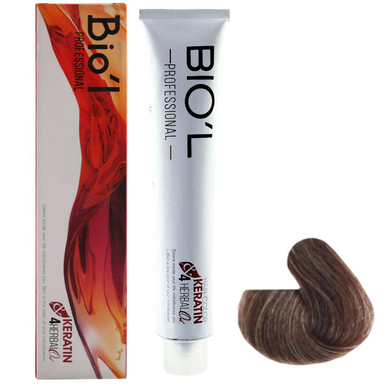 رنگ مو بیول (Biol) سری Professional شماره 8.1 رنگ بلوند دودی روشن حجم 100 میلی‌ لیتر