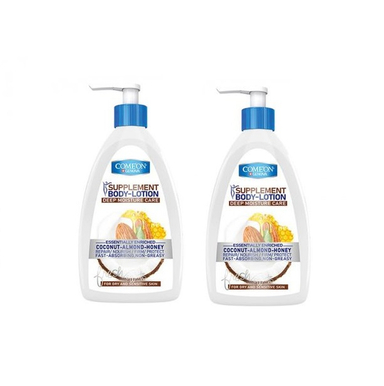 لوسیون بدن کامان (comeon) مدل Coconut حجم 510 میلی لیتر مجموعه 2 عددی
