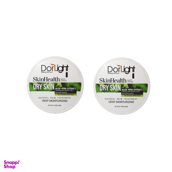 کرم مرطوب کننده دورلایت (Dorlight) مدل آلویه ورا حجم 300 میلی‌لیتر مجموعه 2 عددی