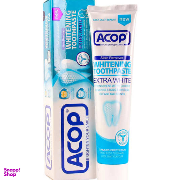 دهان شویه آکوپ (Acop) مدل Anti Plaque حجم 300 میلی لیتر و خمیر دندان آکوپ مدل Whitening حجم 90 میلی لیتر