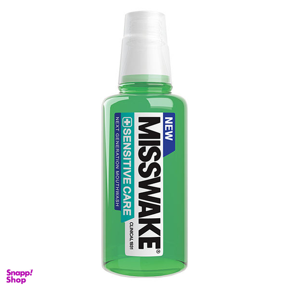 دهان شویه میسویک (Misswake) مدل Sensitive Care حجم 400 میلی لیتر + نخ دندان مدل Pro Sense