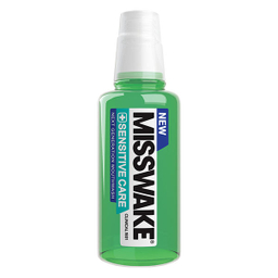 خمیر دندان میسویک مدل Zero Sensitive حجم 100 میلی لیتر و دهان شویه مدل Sensitive Care حجم 400 میلی لیتر و نخ دندان