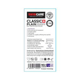کاندوم سوییس کر (Swisscare) مدل Classic Plain بسته 2 عددی