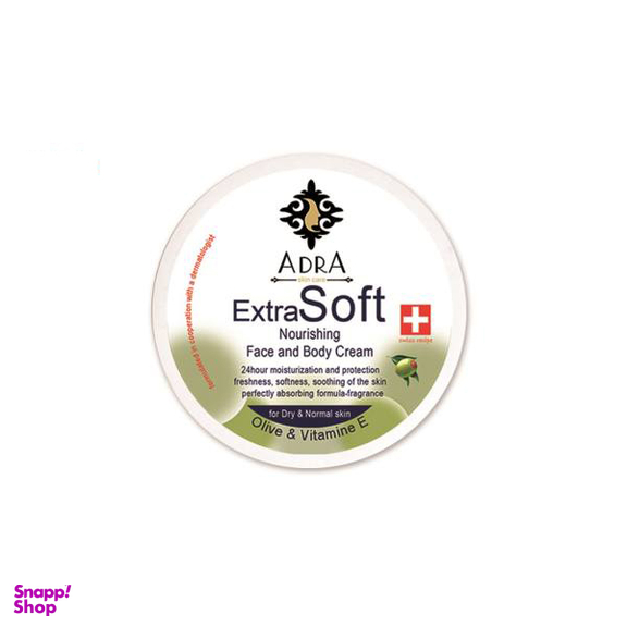 کرم مرطوب کننده آدرا (Adra) مدل Olive & Vitamin E حجم 200 میلی‌ لیتر