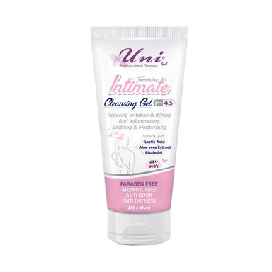 ژل بهداشتی بانوان یونی لد (Uni led) مدل Feminine Intimate حجم 200 میلی‌ لیتر
