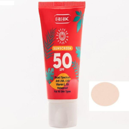 کرم ضد آفتاب ببک (B.B.K) با SPF50 رنگ بژ طبیعی حجم 50 میلی‌‌ لیتر