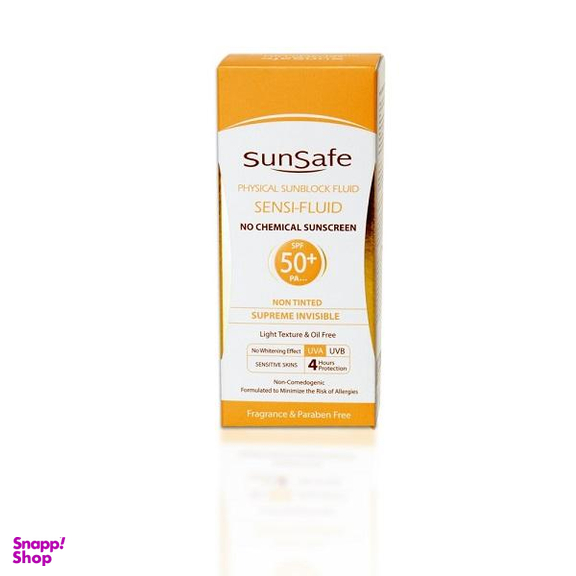 کرم ضد آفتاب سان سیف (Sun safe) مدل Sensi Fluid با SPF 50 حجم 50 میلی‌‌ لیتر