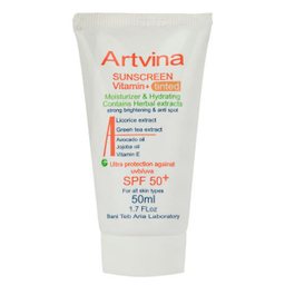 کرم ضد آفتاب آرت وینا (Artvina) مدل روشن کننده و ضد لک با SPF 50 رنگ Medium Beige حجم 50 میلی‌‌ لیتر
