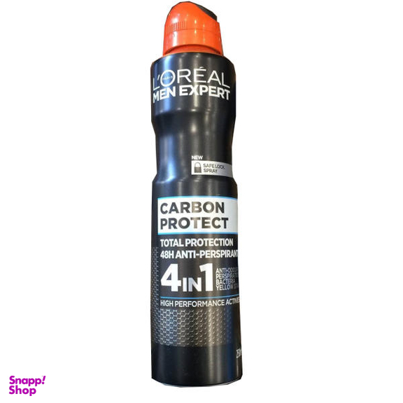 اسپری خوشبو‌کننده بدن مردانه لورآل (Loreal) مدل Carbon Protect New حجم 250 میلی‌لیتر