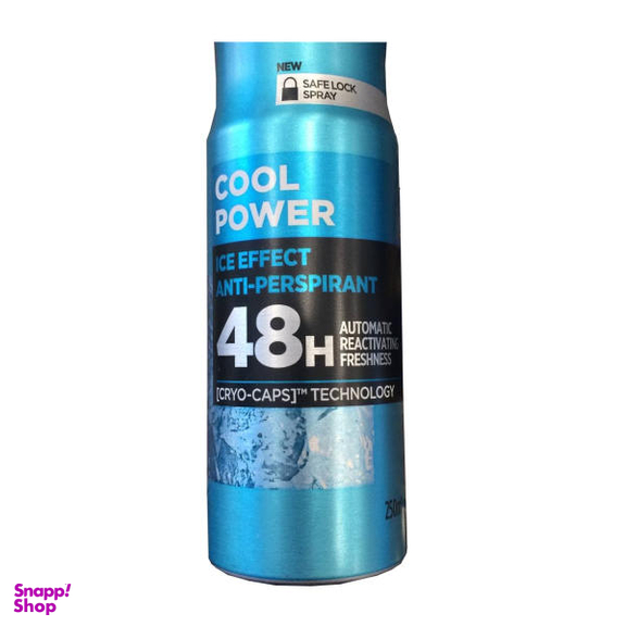اسپری خوشبو‌کننده بدن مردانه لورآل (Loreal) مدل COOL POWER حجم 250 میلی‌لیتر