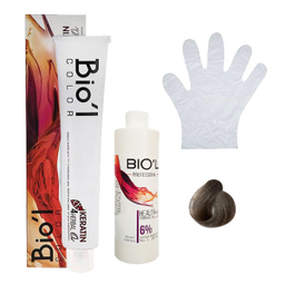 کیت رنگ مو بیول (Biol) سری Professional شماره 9.1 رنگ بلوند دودی خیلی روشن حجم 100 میلی‌ لیتر + اکسیدان شش درصدی
