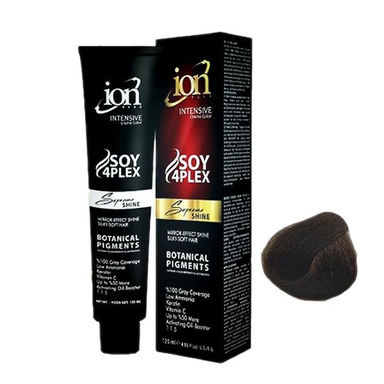 رنگ مو آیون (Ion) شماره 4.0 رنگ قهوه‌ای متوسط حجم 120 میلی‌لیتر