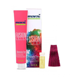 رنگ مو فاقد آمونیاک مارال (Maral) مدل Fusion شماره 6.965 رنگ تمشکی حجم 100 میلی‌لیتر
