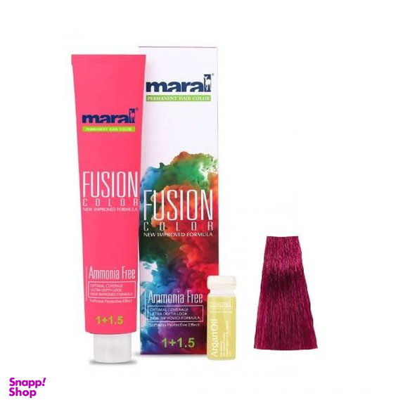 رنگ مو فاقد آمونیاک مارال (Maral) مدل Fusion شماره 6.965 رنگ تمشکی حجم 100 میلی‌لیتر