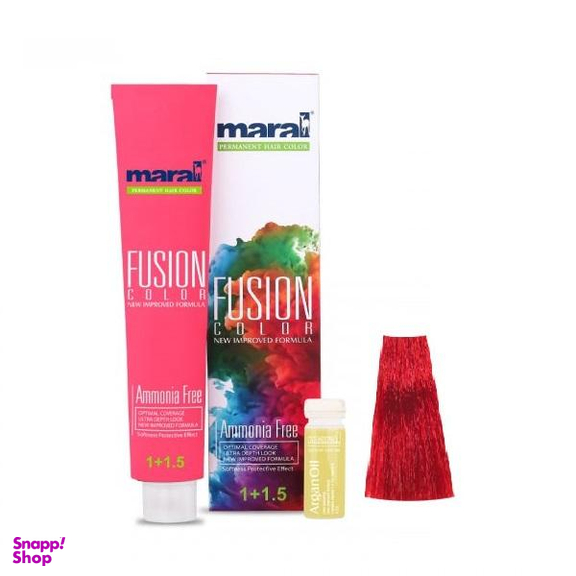 رنگ مو فاقد آمونیاک مارال (Maral) مدل Fusion شماره 7.670 رنگ قرمز درخشان حجم 100 میلی‌لیتر