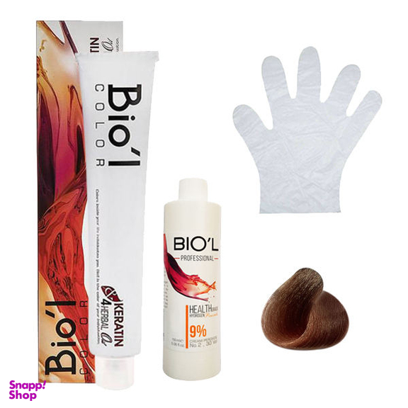 کیت رنگ مو بیول (Biol) سری Professional شماره 9.35 رنگ بلوند کاپوچینو خیلی روشن حجم 100 میلی‌ لیتر + اکسیدان نه درصدی