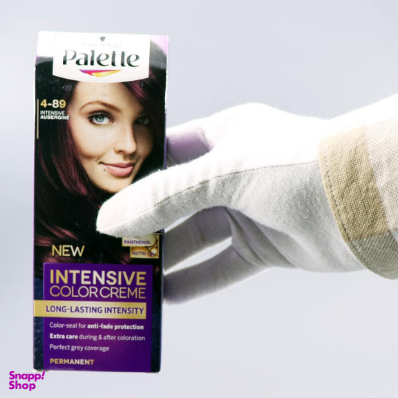 کیت رنگ مو پلت (Palette) مدل Intensive شماره 4.89 رنگ ماهگونی تیره مایل به بنفش حجم 50 میلی‌لیتر