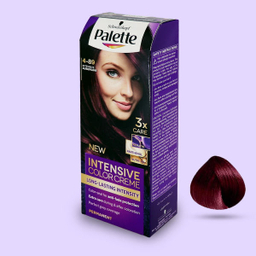 کیت رنگ مو پلت (Palette) مدل Intensive شماره 4.89 رنگ ماهگونی تیره مایل به بنفش حجم 50 میلی‌لیتر