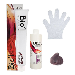 کیت رنگ مو بیول (Biol) سری Professional شماره 9.21 رنگ بلوند مرواریدی خیلی روشن حجم 100 میلی‌ لیتر + اکسیدان شش درصدی