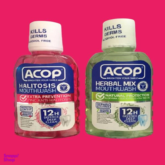 دهان شویه آکوپ (Acop) مدل Halitosis حجم 300 میلی لیتر و دهان شویه آکوپ مدل Herbal Mix حجم 300 میلی لیتر