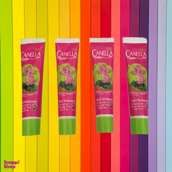 خمیر دندان کنلامکس (Canella Max) مدل توت فرنگی حجم 60 میلی‌لیتر مجموعه 4 عددی