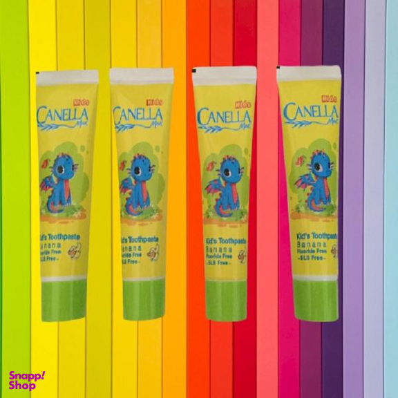 خمیردندان کنلامکس (Canella Max) مدل Banana حجم 60 میلی‌لیتر مجموعه 4 عددی