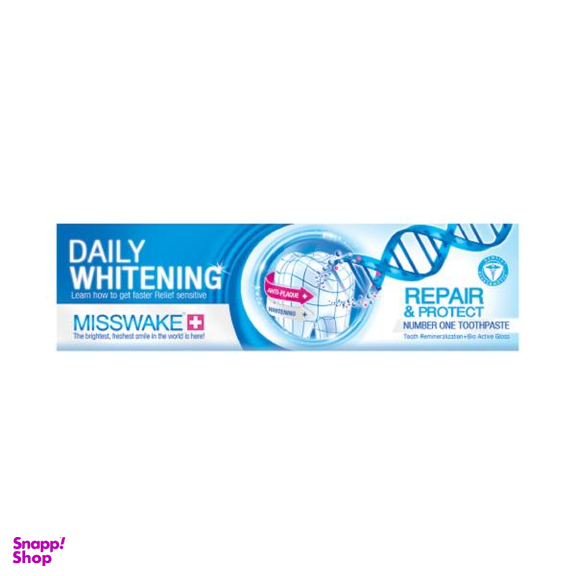 خمیر دندان میسویک (Misswake) مدل Whitening حجم 100 میلی‌ لیتر + خمیر دندان کودک مدل آدم برفی حجم 50 میلی‌ لیتر