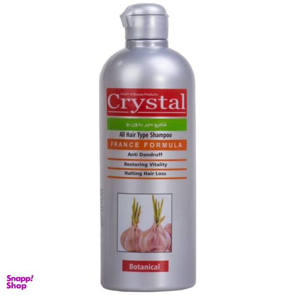 شامپو ضد شوره کریستال (Crystal) مدل Garlic حجم 400 میلیلیتر