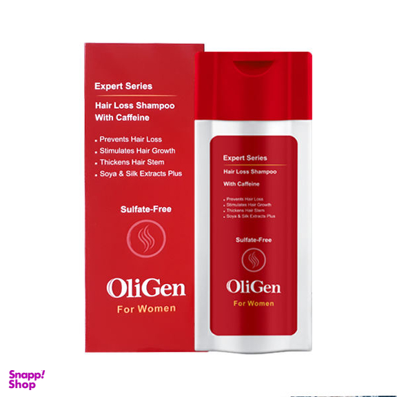 شامپو مو زنانه الی ژن (Oligen) مدل Sulfat Free with Coffeine حجم 250 میلی‌لیتر