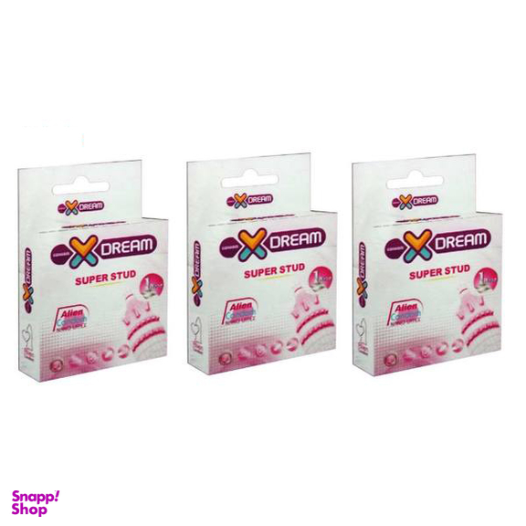 کاندوم ایکس دریم (XDream) مدل Super Stud سه بسته 1 عددی
