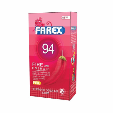 کاندوم فارکس (Farex) مدل Fire 94 بسته 12 عددی