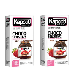 کاندوم تاخیری کاپوت (Kapoot) مدل Choco Sensitive بسته 12 عددی