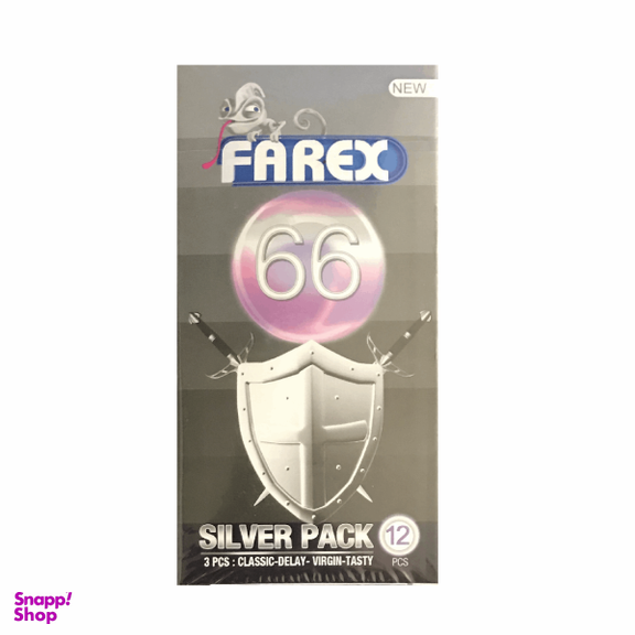 کاندوم فارکس (Farex) مدل Silver بسته 12 عددی