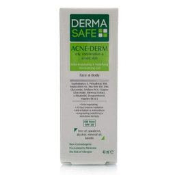 کرم مرطوب کننده درماسیف (Dermasafe) مدل ACNE DERM حجم 40 میلی‌لیتر