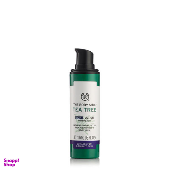 لوسیون شب آبرسان بادی شاپ (The bodi shop) مدل Tea Tree حجم 30 میلی‌ لیتر