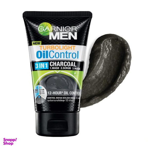 اسکراب لایه بردار پوست گارنیه (Garnier) مدل 3IN1 Charcoal حجم 100 میلیلیتر