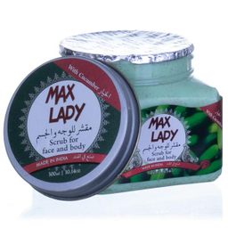 اسکراب لایه بردار پوست مکس لیدی (Max lady) حاوی عصاره خیار حجم 300 میلی‌لیتر